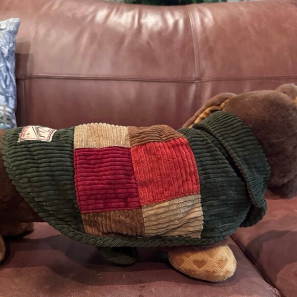 Woolrich Corduroy Patchwork Dog Jacket Size Medium Outdoors Winter Pet - Picture 4 of 7